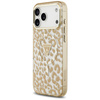 Etui Guess Leopard Glitter MagSafe do iPhone 17 Pro brązowy