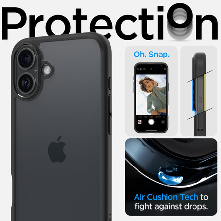 SPIGEN POKROWIEC ULTRA HYBRID DO IPHONE 16 OCHRONNY Z MAGNETYCZNYM SYSTEMEM