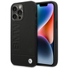 Etui BMW BMHCP14LSLLBK na iPhone 14 Pro - czarne Leather Stamp