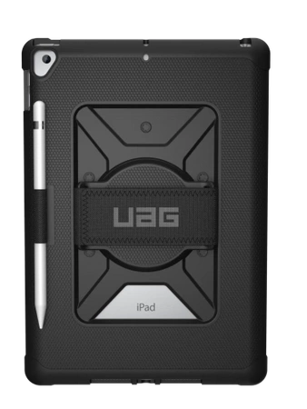 UAG Metropolis Hand Strap - obudowa ochronna z uchwytem do Apple Pencil oraz uchwytem na dłoń do iPad 10.2" 7/8/9 generacja (black)