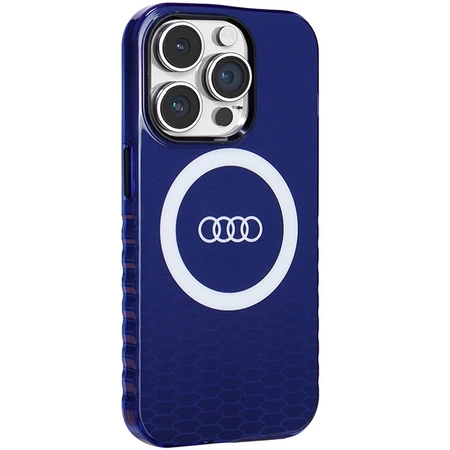 Etui Audi IML Big Logo MagSafe na iPhone 14 Pro - niebieskie