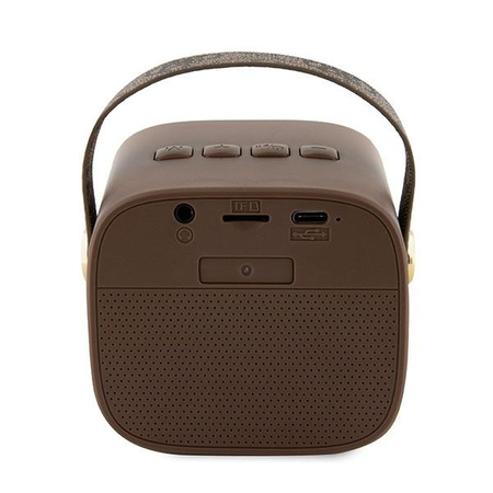 Guess głośnik Bluetooth GUWSB2P4SMW Speaker mini brązowy/bown 4G Leather Script Logo with Strap
