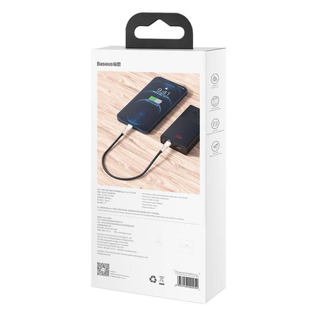BASEUS KABEL USB-C DO DO LIGHTNING 20W DO IPHONE 12 13 14 0,25M SZYBKI