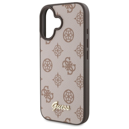 GUESS ETUI HARDCASE PEONY SCRIPT DO MAGSAFE DO IPHONE 16 6.1 Z LOGO