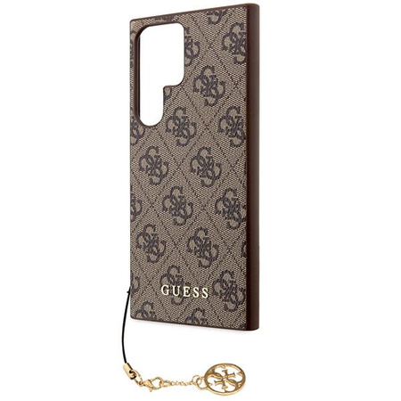 Etui Guess GUHCS23LGF4GBR S23 Ultra S918 - brązowe 4G Charms Collection