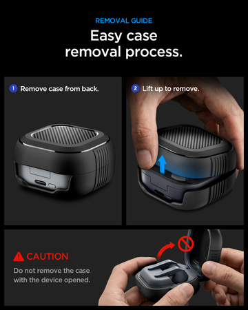 Spigen Rugged Armor, matte black - Samsung Galaxy Buds 4 Pro/4