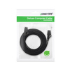 Ugreen kabel sieciowy internetowy Ethernet patchcord U/FTP Cat. 7 10Gb/s płaski 0.5m czarny (NW106)