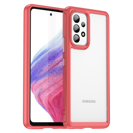 Outer Space Case etui do Samsung Galaxy A53 5G pokrowiec z elastyczną ramką czerwone