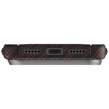 Etui UNIQ Keva EDGE do iPhone 17 Pro Magclick Charging pomarańczowy
