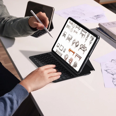 Etui z klawiaturą Baseus Brilliance Series na iPad 10.9'' 2022 (10 gen.) + kabel USB-C - czarne