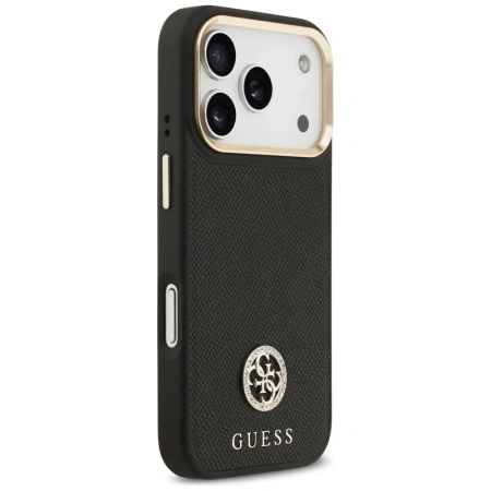 GUESS ETUI GRAINED STRASS LOGO DO IPHONE 17 PRO MAGSAFE Z LUKSUSOWYM