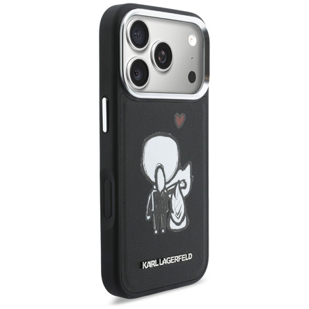 Etui Karl Lagerfeld Karl & Choupette     Back Logo MagSafe do iPhone 17 Pro Max czarny