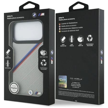 BMW ETUI M TRICOLOR METAL LOGO DO IPHONE 17 PRO MAX MAGSAFE LUKSUSOWA
