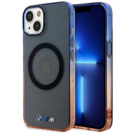 Etui BMW BMHMP14SHTGE na iPhone 14 - szare hardcase Gradient Bumper MagSafe