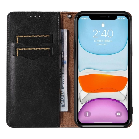 HURTEL MAGNET STRAP CASE POKROWIEC DO IPHONE 13 MINI PORTFEL + SMYCZ CZARNY