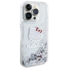 Etui Hello Kitty Liquid Glitter Charms Kitty Head na iPhone 14 Pro Max - srebrne