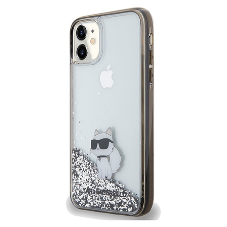 KARL LAGERFELD ETUI DO IPHONE 11 XR 6.1 LIQUID GLITTER HARDCASE Z CHOUPETTE