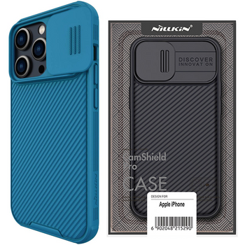 Nillkin CamShield Pro Case etui iPhone 14 Pro pancerny pokrowiec osłona na aparat kamerę niebieski