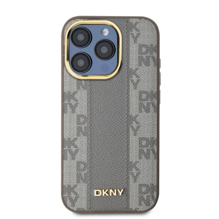 DKNY ETUI HARDCASE DO IPHONE 15 PRO 6.1 DO MAGSAFE LEATHER CHECKERED