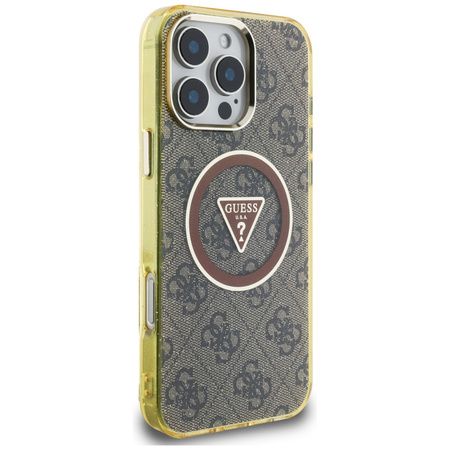 GUESS ETUI IML METAL GLITTER DO IPHONE 16 PRO Z MAGNETYCZNĄ FUNKCJĄ