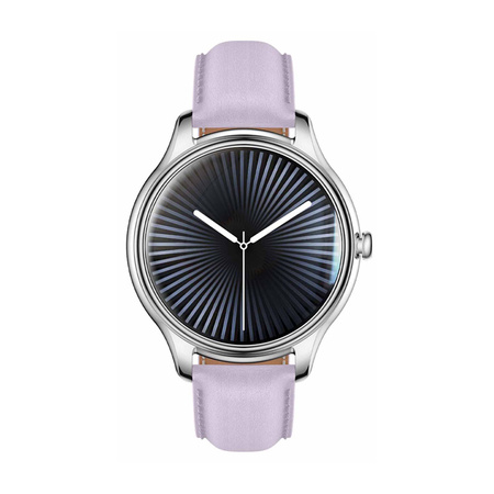Smart Watch COLMI L28 (srebrno-fioletowy + fioletowy skórzany pasek)