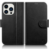 iCarer Wallet Case 2in1 etui iPhone 14 Pro skórzany pokrowiec z klapką Anti-RFID czarny (WMI14220726-BK)