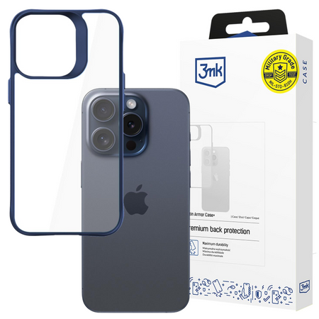 Apple iPhone 15 Pro - 3mk Satin Armor Case+ Blue