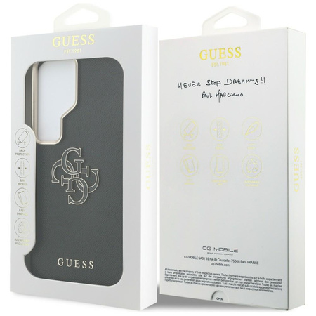 Etui Guess Grained Big 4G Metal Logo do  Samsung Galaxy S26 Ultra czarny