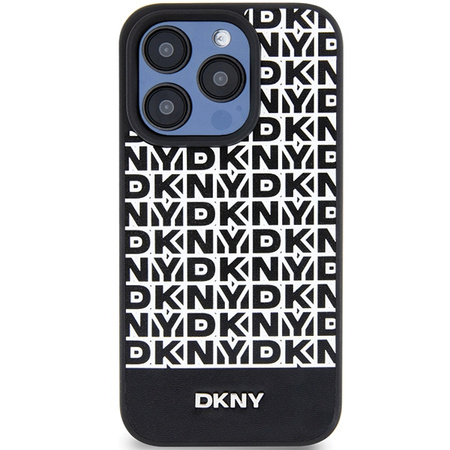 DKNY ETUI SKÓRZANE DO IPHONE 15 PRO MAX 6.7 HARDCASE DO MAGSAFE WZÓR LOGO