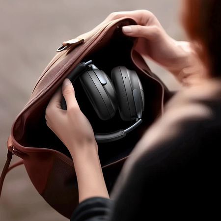 MCDODO SŁUCHAWKI BEZPRZEWODOWE NAUSZNE BLUETOOTH Z MIKROFONEM ANC BEŻOWE