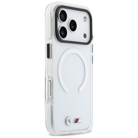 Etui BMW M IML Shockproof Metal Logos    MagSafe do iPhone 17 Pro Max przezroczysty