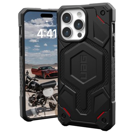 UAG Monarch Pro - obudowa ochronna do iPhone 15 Pro Max kompatybilna z MagSafe (kevlar black)