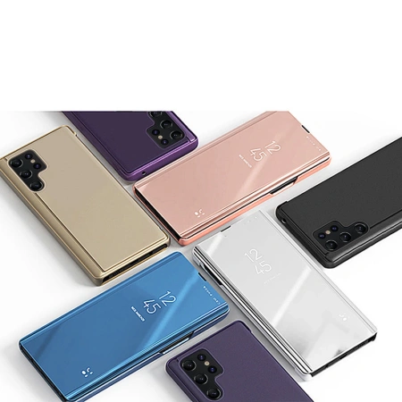 HURTEL ETUI FUTERAŁ POKROWIEC DO SAMSUNG GALAXY S22 ULTRA Z KLAPKĄ CLEAR