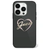 GUESS ETUI HARD CASE DO IPHONE 16 PRO 6.3 BLACK IML HEART Z LOGO DO 4G