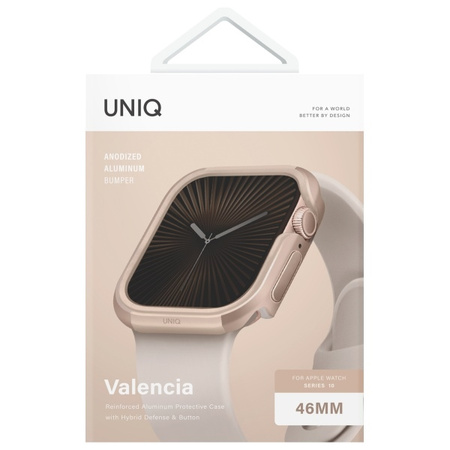 UNIQ ETUI VALENCIA DO APPLE WATCH SERIES 46MM ZŁOTE CASE ZNAKOMITA OCHRONA