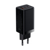 Baseus GaN3 Pro szybka uniwersalna ładowarka sieciowa GaN 2 x USB Typ C / USB 65W PD3.0, QC4.0+, AFC czarny + kabel USB Typ C - USB Typ C 1m (CCGP050101)