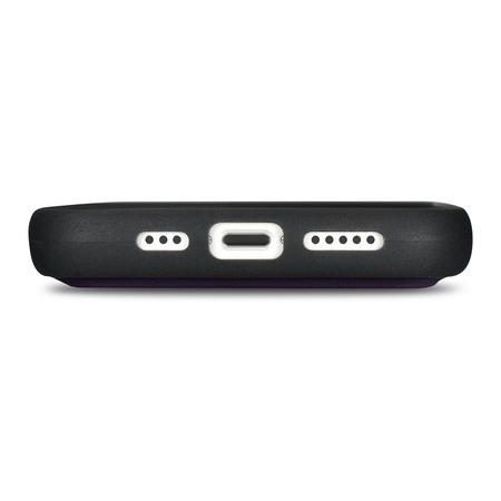 iCarer Wallet Case 2in1 etui iPhone 14 skórzany pokrowiec z klapką Anti-RFID ciemnofioletowy (WMI14220725-DP)
