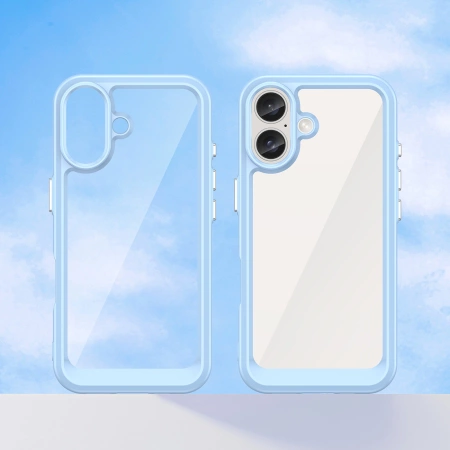 HURTEL ETUI OUTER SPACE CASE Z ŻELOWĄ RAMKĄ DO IPHONE 16 ODPORNE NA UPADKI