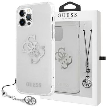 Guess GUHCP12LKS4GSI iPhone 12 Pro Max 6,7" Transparent hardcase 4G Silver Charms Collection