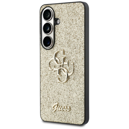 Etui Guess Fixed Glitter Big 4G Metal Logo do Samsung Galaxy S26 złoty