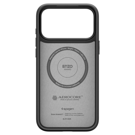 Etui Spigen Enzo Aramid "T" MagSafe na iPhone 17 Pro - czarne