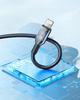 INNOSTYLE JAZZY KABEL USB-C LIGHTNING MFI SZYBKIEGO ŁADOWANIA DO IPHONE KEVLAR 1M CZARNY