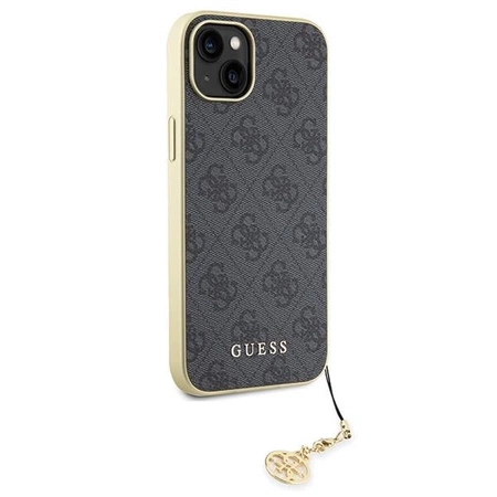 Etui Guess 4G Charms Collection do iPhone 15 Plus - szare