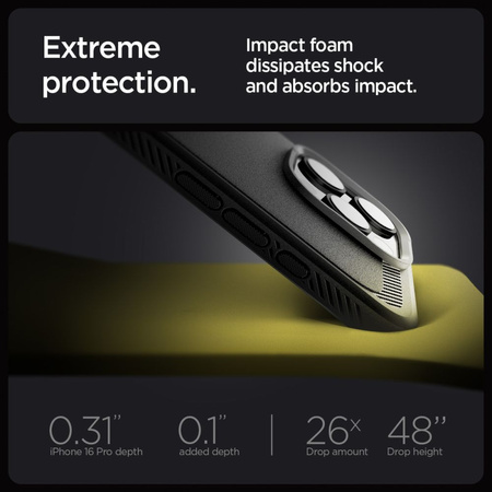 SPIGEN CASE RUGGED ARMOR DO MAGSAFE DO IPHONE 16 PRO OCHRONA PRZED UPADKIEM