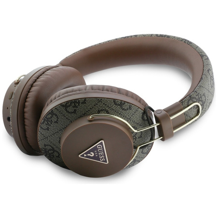 Słuchawki nauszne Guess Triangle Logo    Bluetooth ENC brązowy