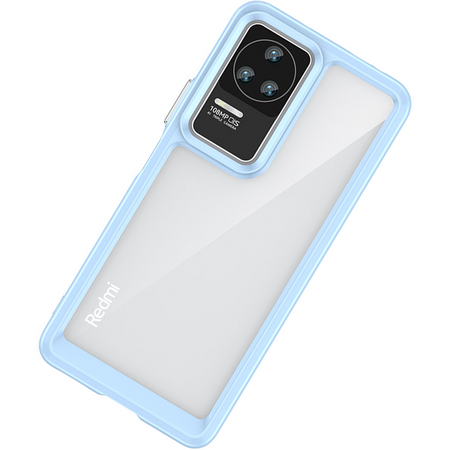 Outer Space Case etui Xiaomi Poco F4 5G pokrowiec z elastyczną ramką niebieskie