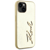 KARL LAGERFELD ETUI WRINKLED METAL DO IPHONE 15 ZŁOTE Z METALOWYM AKCENTEM