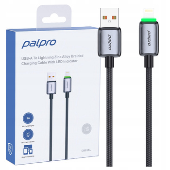 PALPRO KABEL USB-A LIGHTNING SZYBKIE ŁADOWANIE DO APPLE IPHONE 12 13 14 1M