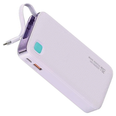 USAMS POWERBANK ZE ZWIJANYM KABLEM USB-C 10000MAH PD 20W DO TELEFONÓW