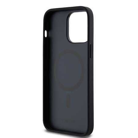 DKNY ETUI HARDCASE DO IPHONE 14 PRO MAX DO MAGSAFE SKÓRZANE LOGO MONOGRAM
